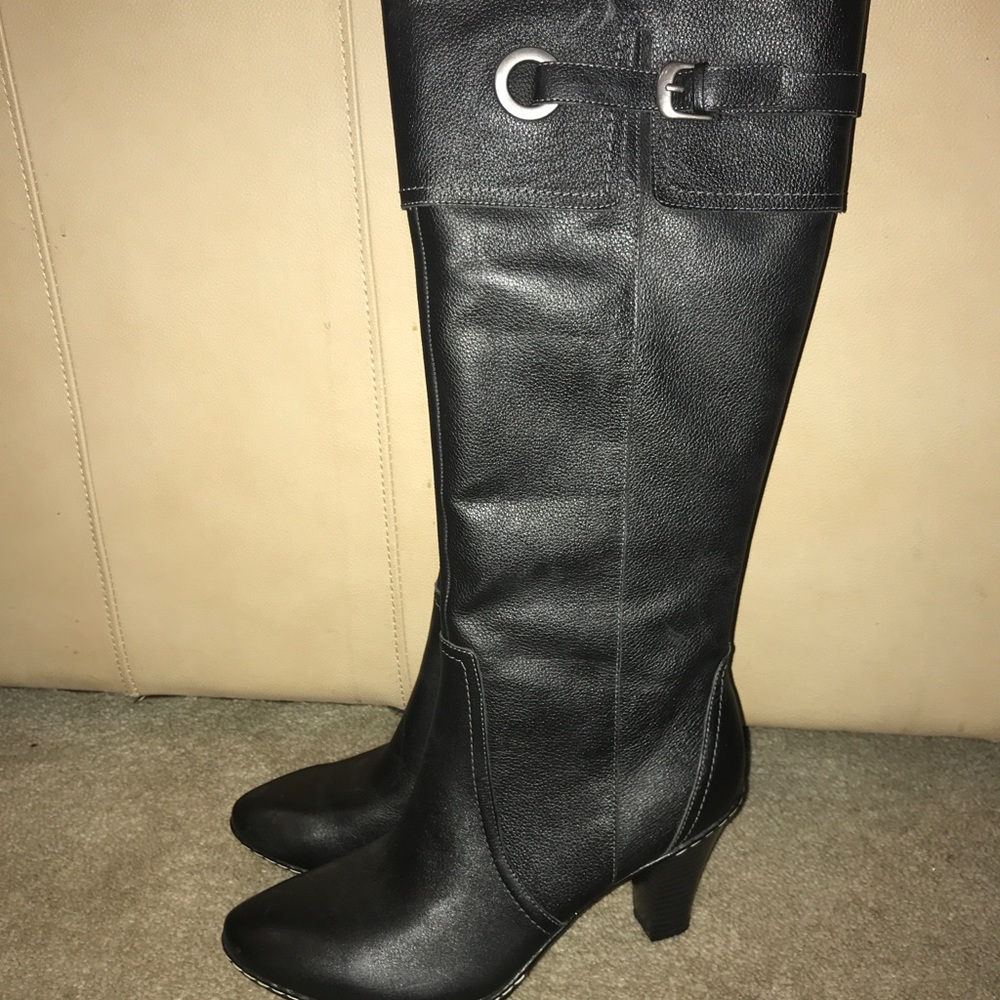BRAND NEW FRANCO FORTINI TALL BLK BOOTS SZ 9.5